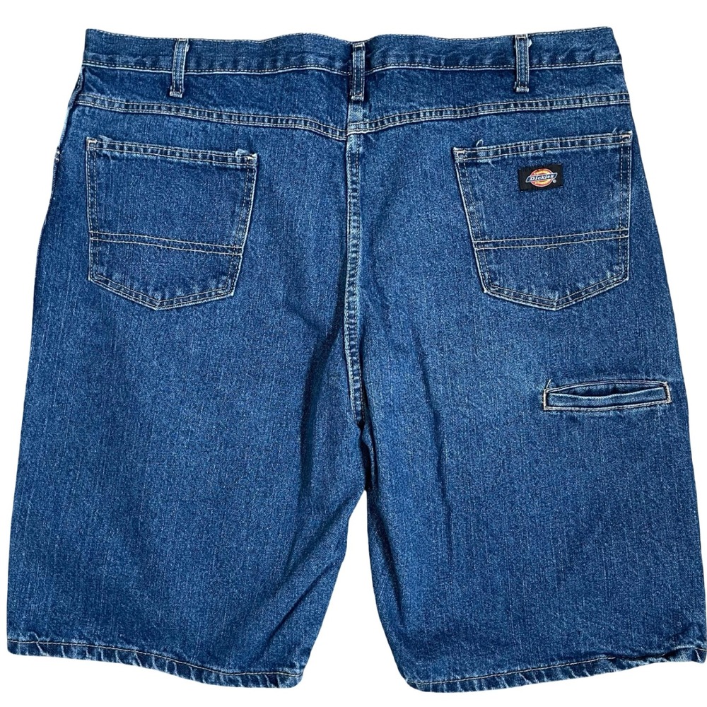 Vintage Dickies Mens Carpenter Denim Baggy Shorts 42" Blue 90s Y2K Skater
